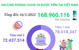 [Infographics] 168,9 triệu liều vaccine COVID-19 được tiêm ở Việt Nam